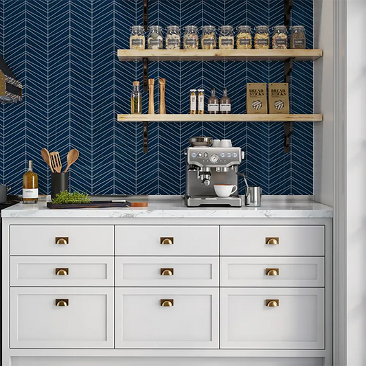 Shop Palms Midnight Gloss 9-1/4 x 11-3/4 |   Artistic Tile & Stone