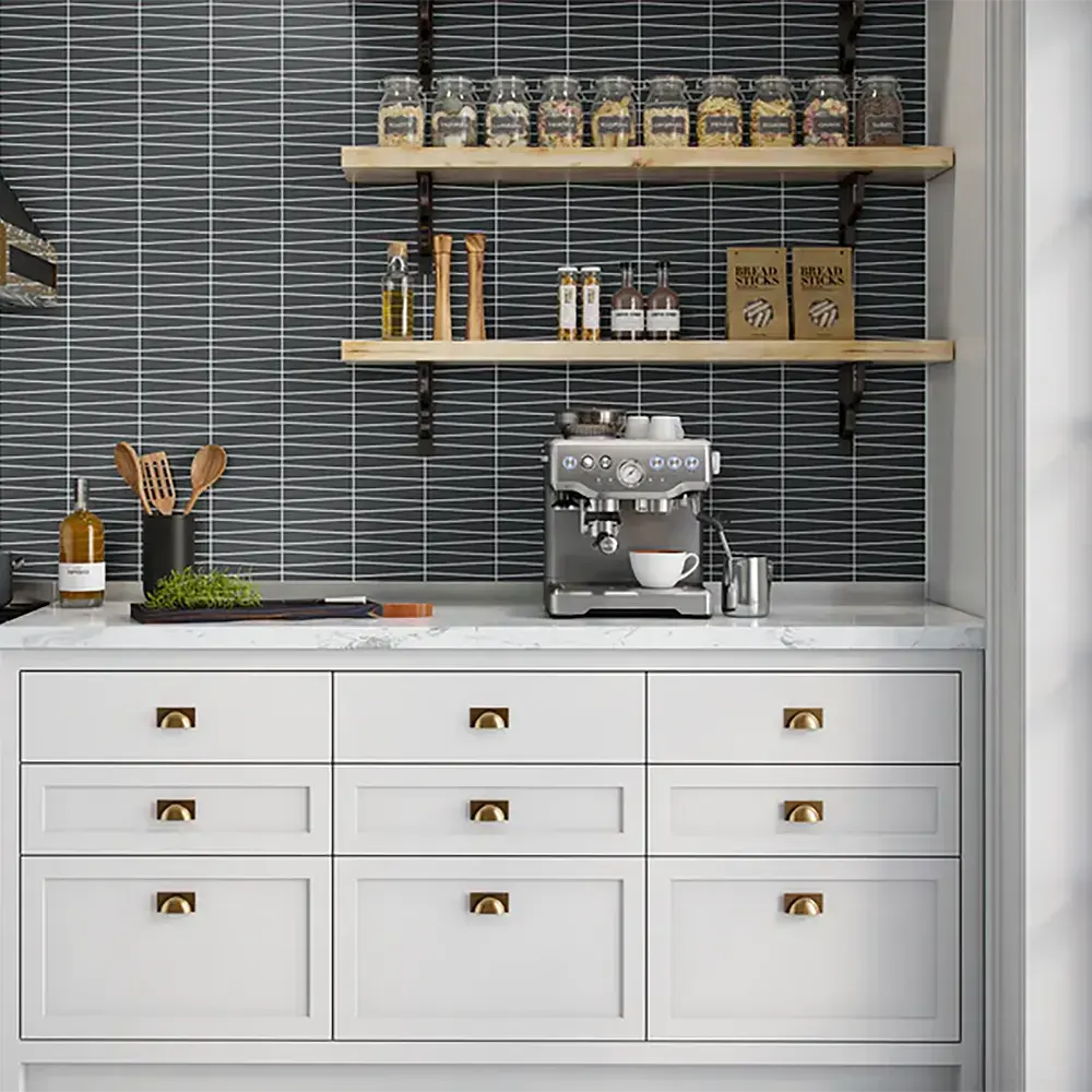 Shop Island Stone Waveline Graphite Matte 12-3/4 x 12-5/8ÃƒÆ’Ã¢â‚¬Å¡Ãƒâ€šÃ‚Â |ÃƒÆ’Ã¢â‚¬Å¡Ãƒâ€šÃ‚Â ÃƒÆ’Ã¢â‚¬Å¡Ãƒâ€šÃ‚Â  Artistic Tile & Stone