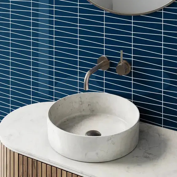 Shop Island Stone Waveline Midnight Gloss 12-3/4 x 12-5/8ÃƒÆ’Ã¢â‚¬Å¡Ãƒâ€šÃ‚Â |ÃƒÆ’Ã¢â‚¬Å¡Ãƒâ€šÃ‚Â ÃƒÆ’Ã¢â‚¬Å¡Ãƒâ€šÃ‚Â  Artistic Tile & Stone