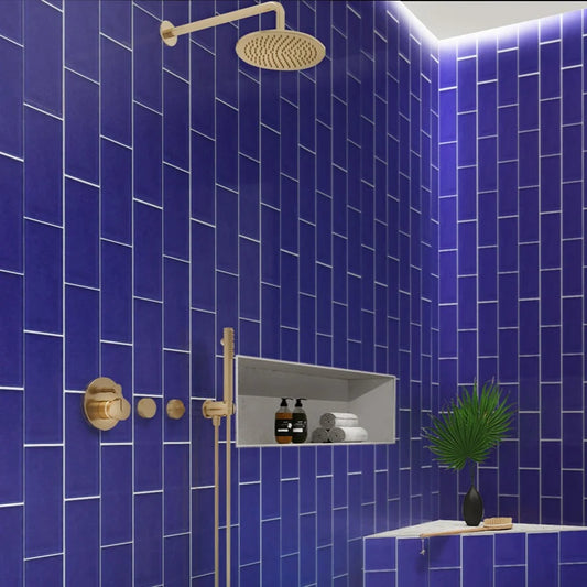 Majolica Porcelain Blue 3x6