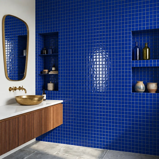 Majolica Porcelain Blue 2x2