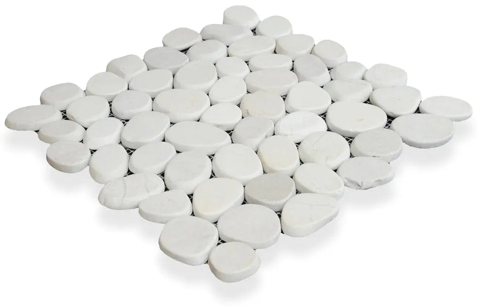 Shop Island Stone Level Pebble Timor White 11-3/4 x 11-3/4 | Artistic Tile & Stone