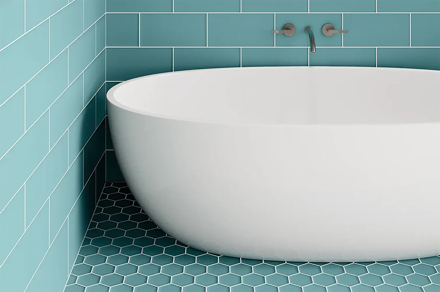 Shop Hex Azure Matte 10-1/4 x 11-3/4 |   Artistic Tile & Stone