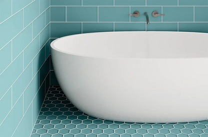Shop Hex Azure Matte 10-1/4 x 11-3/4 |   Artistic Tile & Stone