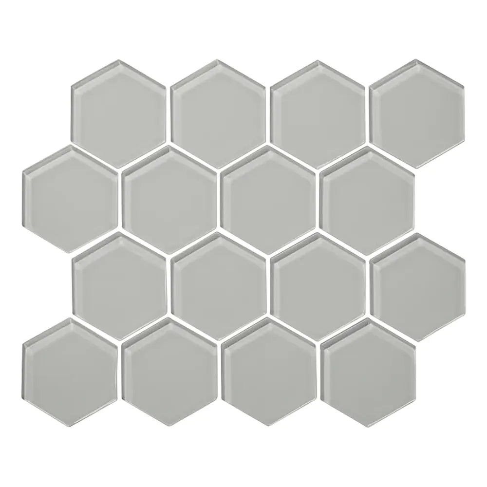 Shop Sample -  Island Stone Glass Hex Fog Gloss 10-1/4 x 11-3/4 |   Artistic Tile & Stone
