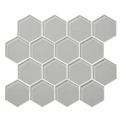 Shop Sample -  Island Stone Glass Hex Fog Gloss 10-1/4 x 11-3/4 |   Artistic Tile & Stone