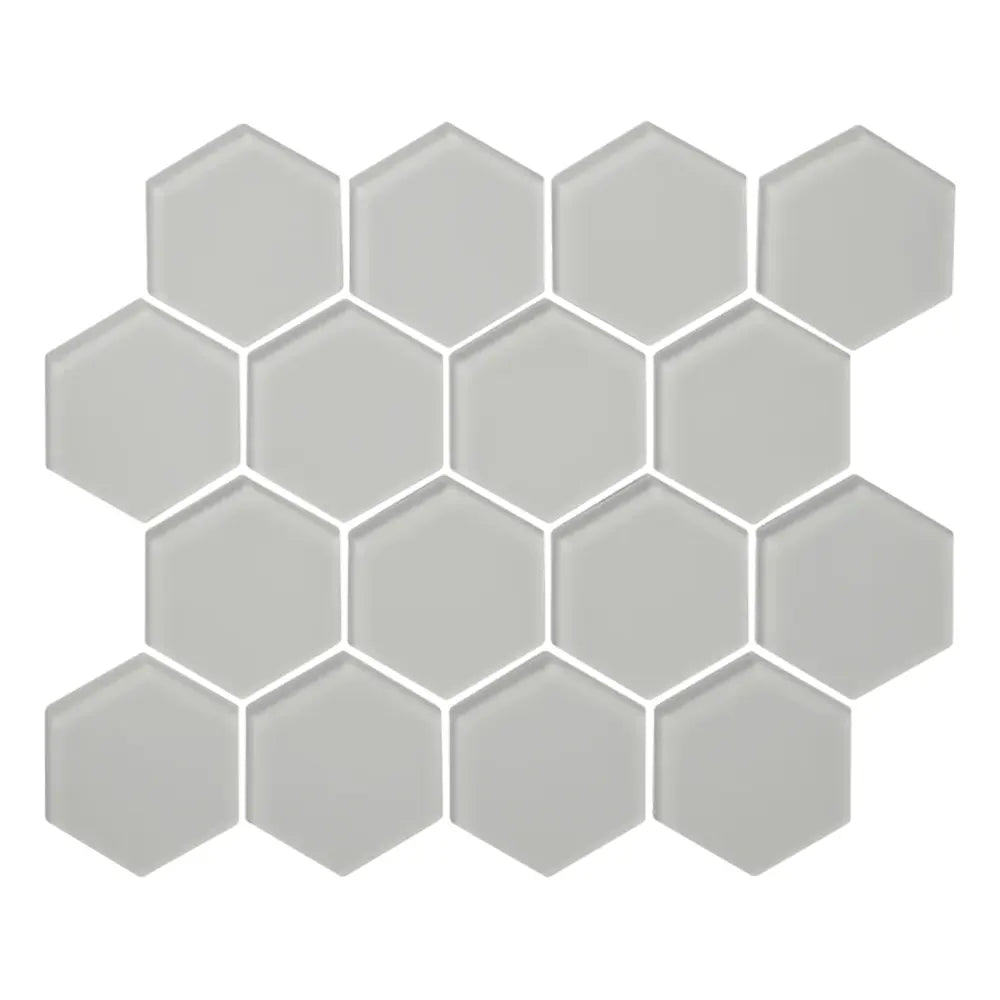 Shop Sample -  Island Stone Glass Hex Fog Matte 10-1/4 x 11-3/4 |   Artistic Tile & Stone