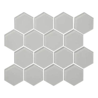 Shop Sample -  Island Stone Glass Hex Fog Matte 10-1/4 x 11-3/4 |   Artistic Tile & Stone