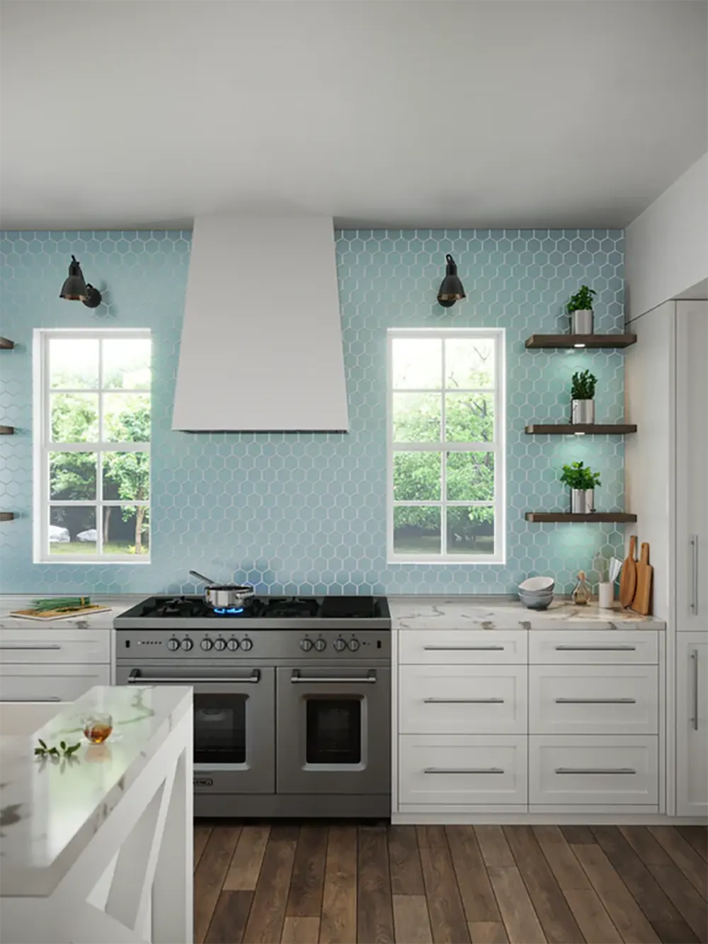 Shop Hex Oceania Gloss 10-1/4 x 11-3/4 |   Artistic Tile & Stone