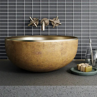 Island Stone Glass Cascade Graphite 1x2 Mosaic
