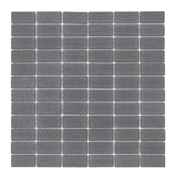 Island Stone Glass Cascade Graphite 1x2 Mosaic