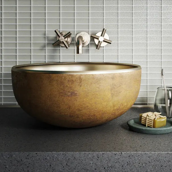 Island Stone Glass Cascade Tule 1x2 Mosaic