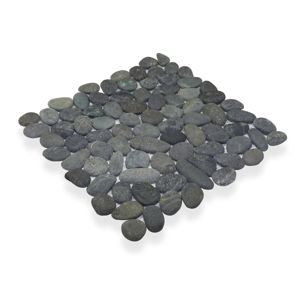 Shop Island Stone Petite Pebble Medan Charcoal 11-3/4 x 11-3/4 | Artistic Tile & Stone