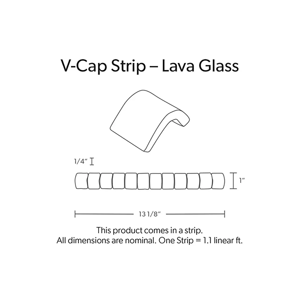Shop Lava Deep Flow V-cap |   Artistic Tile & Stone