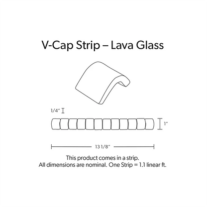 Shop Lava Deep Flow V-cap |   Artistic Tile & Stone