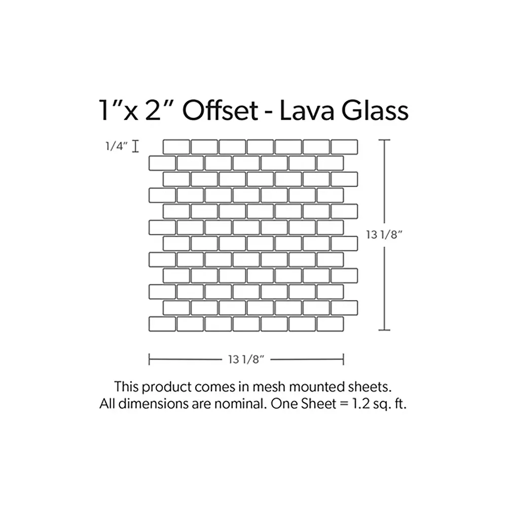 Shop Lava Deep Flow 1x2 |   Artistic Tile & Stone
