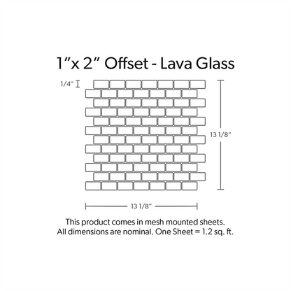 Shop Lava Deep Flow 1x2 |   Artistic Tile & Stone
