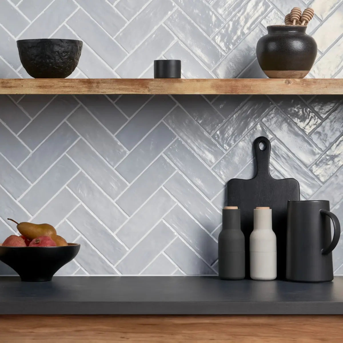 Shop SOHO Myorca Zellige Look Blue Satin 2x8 |   Artistic Tile & Stone
