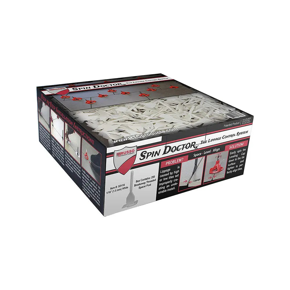 Shop Spin Doctor Tile Leveling System 1/16 Bases 250pc |   Artistic Tile & Stone