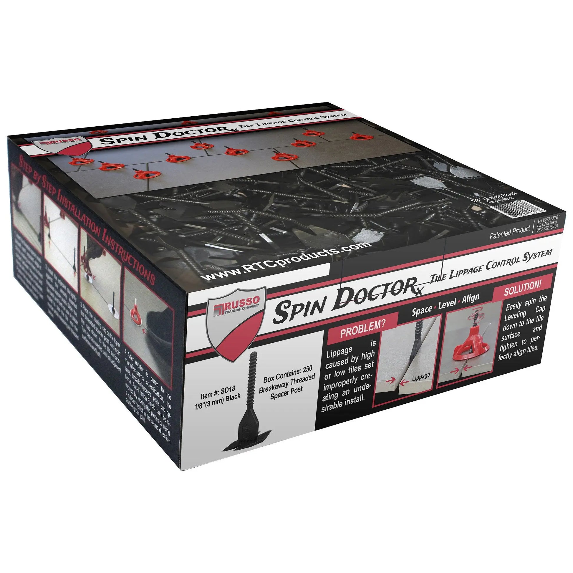Shop Spin Doctor Tile Leveling System 1/8 Bases 250pc |   Artistic Tile & Stone