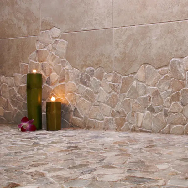 Random Beige & Tan Marble Mix 12x12 