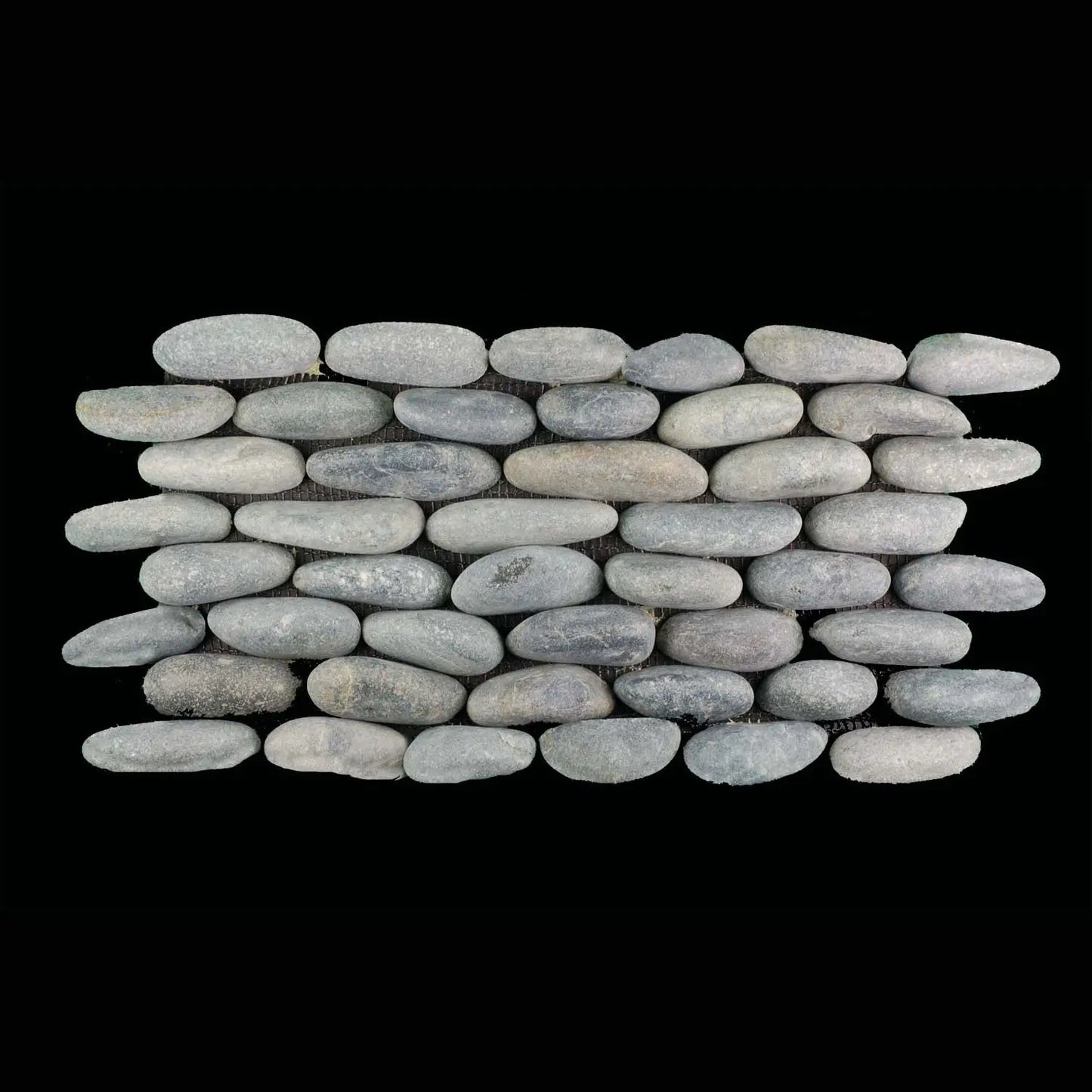 Shop Island Stone Stacked Pebble Medan Charcoal 6 x 11-3/4 | Artistic Tile & Stone